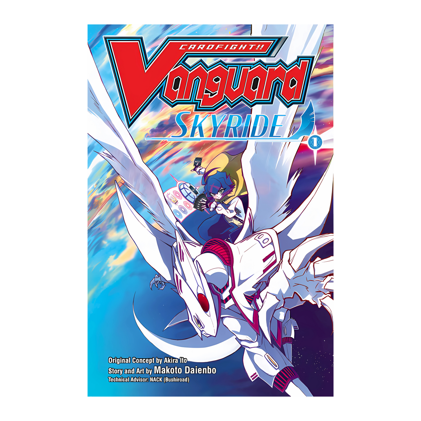 Cardfight!! Vanguard Skyride Vol. 1 manga cover alongside the exclusive 
