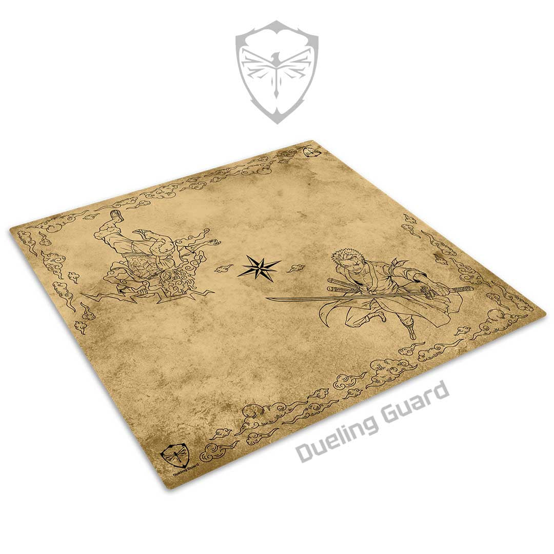 Dueling Guard: 2-Player Stitched Edge Cloth Playmat - Dream Chasers - Tan