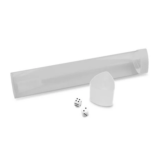 BCW: Playmat Tube with Dice Cap (White)