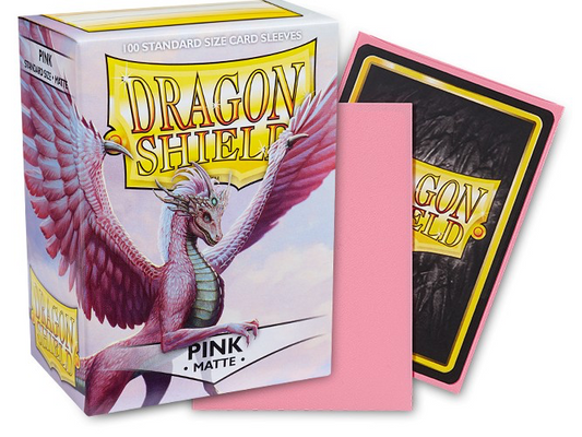 Dragon Shield Standard Matte Sleeves - Pink (100-Pack) - Dragon Shield Card Sleeves