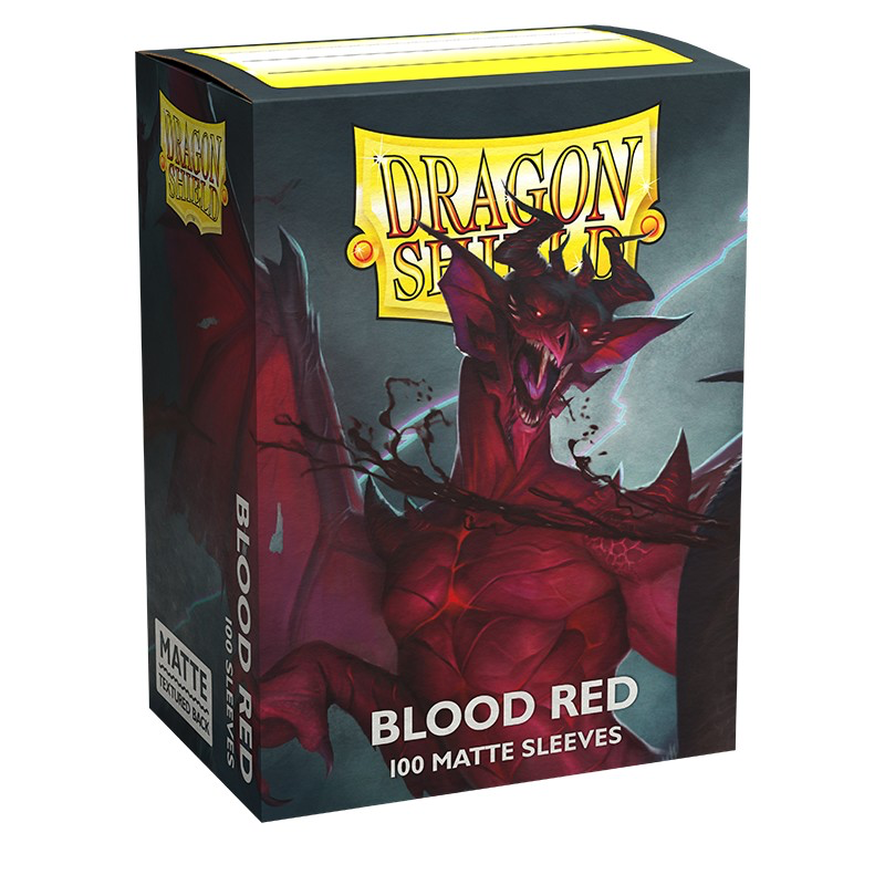 Dragon Shield Standard Matte Sleeves - Blood Red (100-Pack)