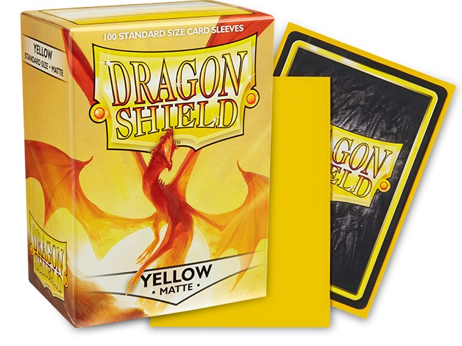 Dragon Shield Standard Matte Sleeves - Yellow (100-Pack) - Dragon Shield Card Sleeves