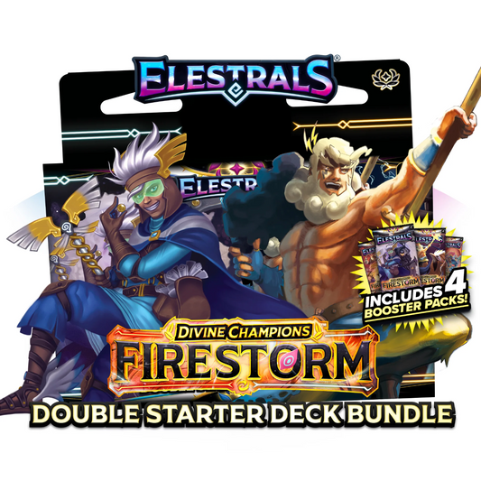Elestrals: Firestorm Hermes vs. Zeus Double Starter Deck Bundle with 4 Packs
