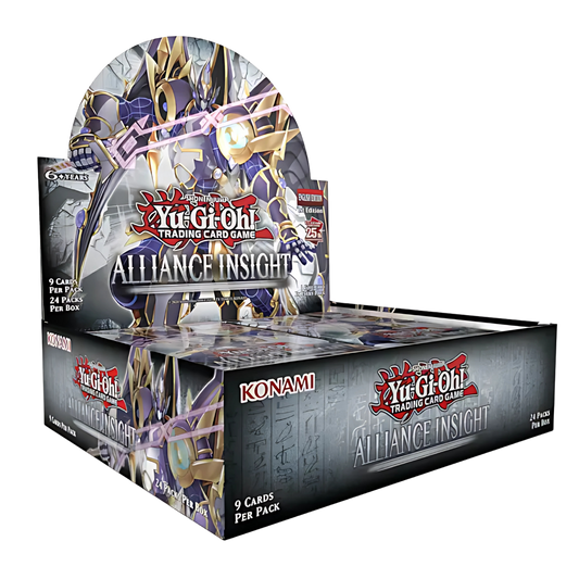 Sealed Yu-Gi-Oh! Alliance Insight 1st Edition Booster Box (24 packs) – trading card game set packaging ready for collectors and duelists.