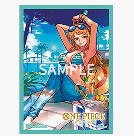 One Piece Card Game Official Sleeves: Assortment 4 - Nami (70-Pack) - Bandai Card Sleeves