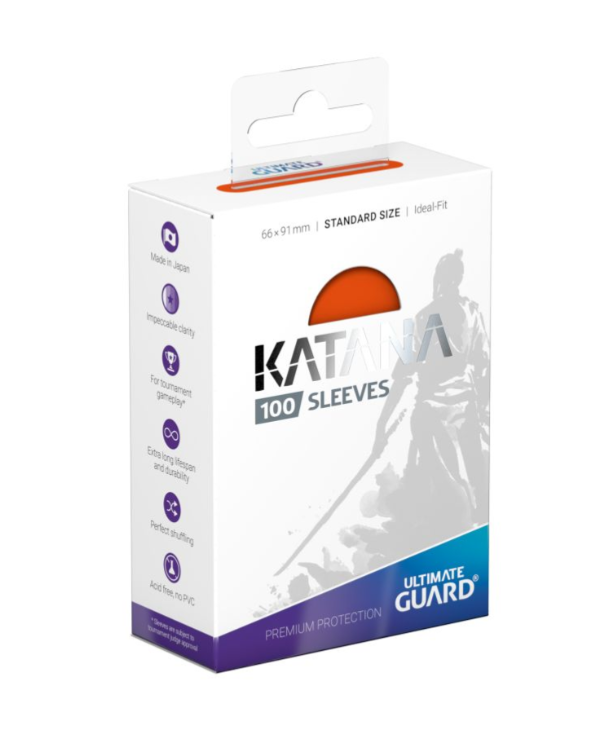 Ultimate Guard Katana Sleeves: Orange - Standard Size